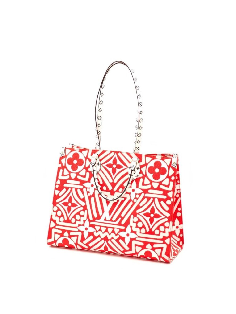 Louis Vuitton Crafty On The Go GM Tote Bag Flower Colorful Red White